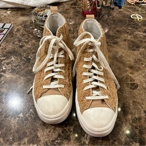 Size 9 Converse Chuck Taylor All Star Move Platform High Sherpa Champagne